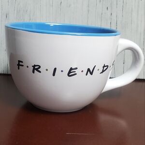 FRIENDS Large Coffee Mug, 24 oz. Blue & White